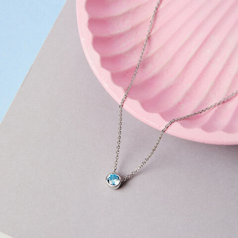 Breezy Blue Silver Necklace