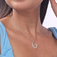 Classic Oval Silver Necklace,,hi-res view 2