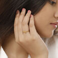 Letter L 14KT Yellow Gold Initial Ring,,hi-res view 2