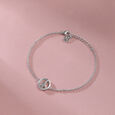 Playful Peace Silver Bracelet,,hi-res view 1