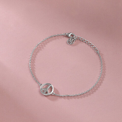 Playful Peace Silver Bracelet