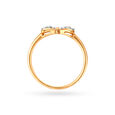 14KT Yellow Diamond Bow Bliss Finger Ring,,hi-res view 4
