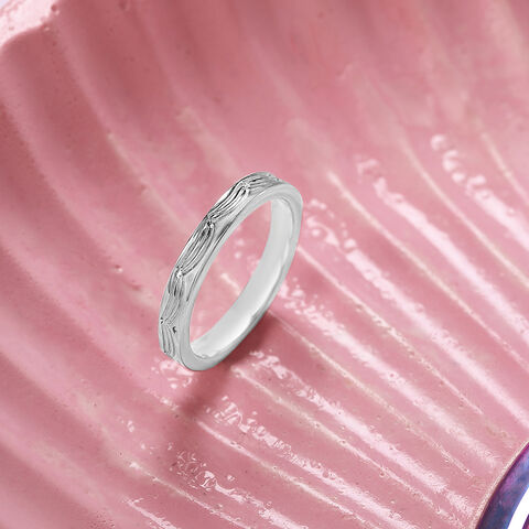 Subtle Textured Silver Finger Ring