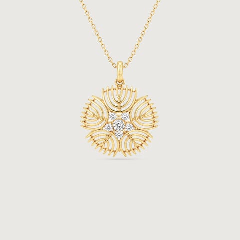 Sculpted Aura Diamond Pendant
