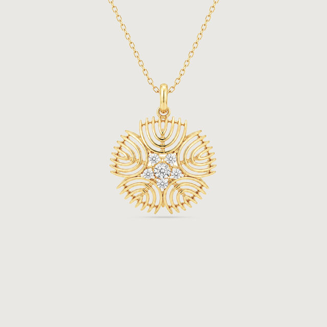 Sculpted Aura Diamond Pendant,,hi-res image number null