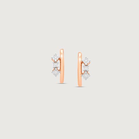 Soft Spark Diamond Hoop Earrings