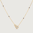 Love Knot 14 Kt Gold and Diamond Mangalsutra,,hi-res view 3
