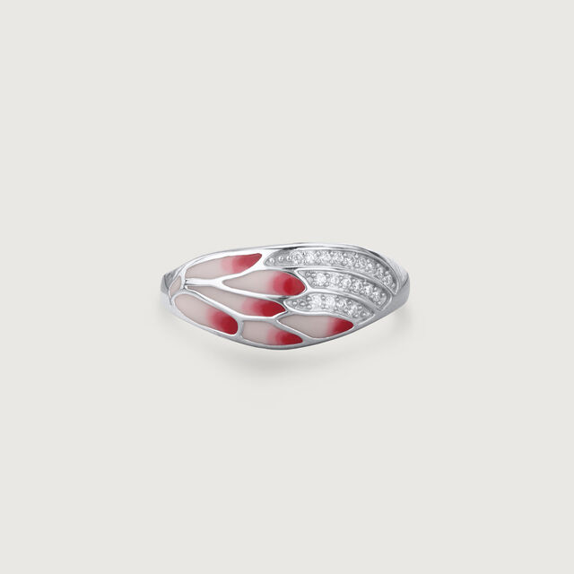 Blush Wing Silver Ring,,hi-res image number null