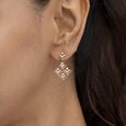Filigree Fantasy Gold & Diamond Drop Earrings,,hi-res view 2