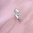 Radiant Baguette Silver Ring,,hi-res view 1