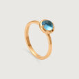 Serene Firefly 14 kt Gold & Blue Topaz Finger Ring,,hi-res view 5