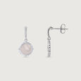 Mother of Pearl Moonlit Silver Drop Earrings,,hi-res view 4