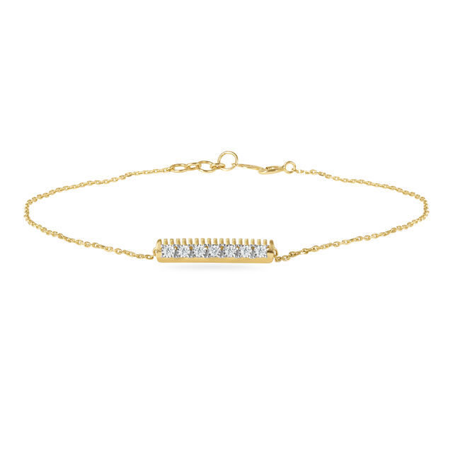 Procession Of Diamonds Gold Bracelet,,hi-res view 1