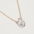 Starlit Heart 14 kt Gold & Diamond Pendant with Chain,,hi-res view 4