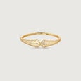 Graceful Leaf Gold Bangle,,hi-res view 3
