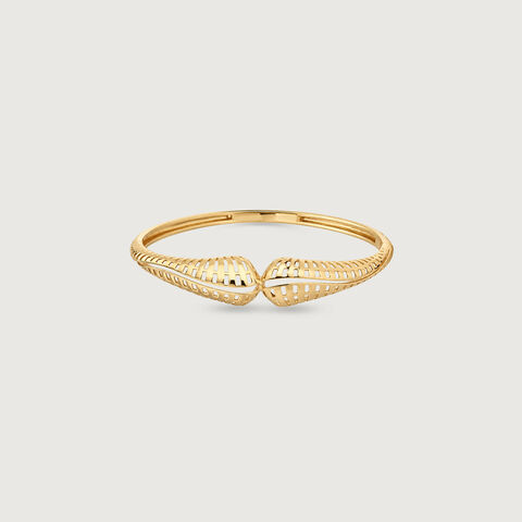 Graceful Leaf Gold Bangle