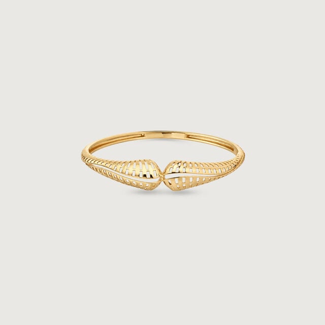 Graceful Leaf Gold Bangle,,hi-res image number null