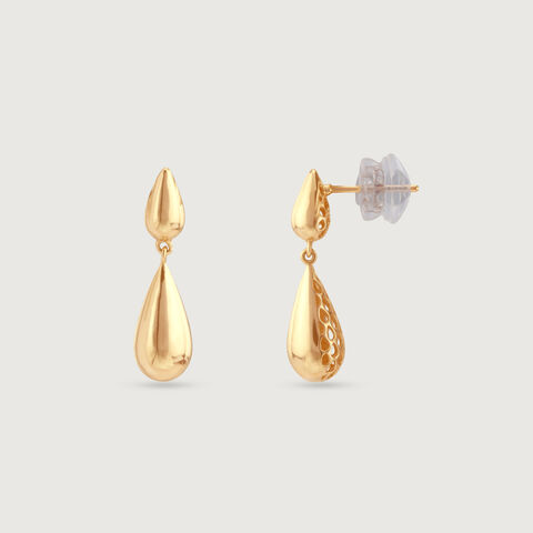 Fluid Grace Gold Drop Earrings