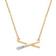 14KT Yellow Gold Sleek Style Diamond Pendant With Chain,,hi-res view 1