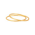22KT Yellow Gold Gleaming Slender Bangles,,hi-res view 1