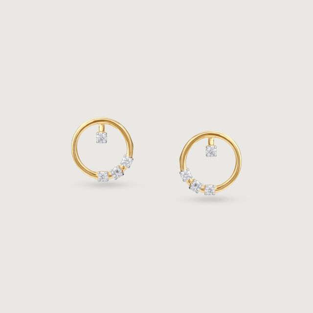 Twinkling Loop Diamond Earrings,,hi-res image number null