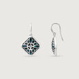 Mystic Mosaic Silver Hoop Earrings,,hi-res view 5