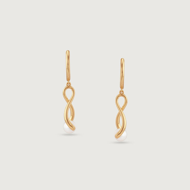 Infinity Glow Pearl Hoop Earrings,,hi-res image number null