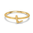 Letter L 14KT Yellow Gold Initial Ring,,hi-res view 3