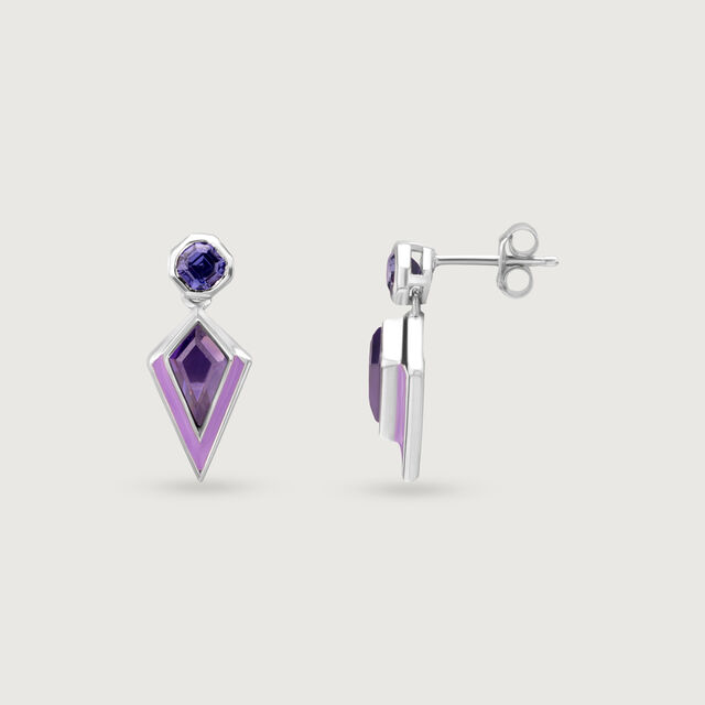 Vivid Prism Silver Drop Earrings,,hi-res image number null