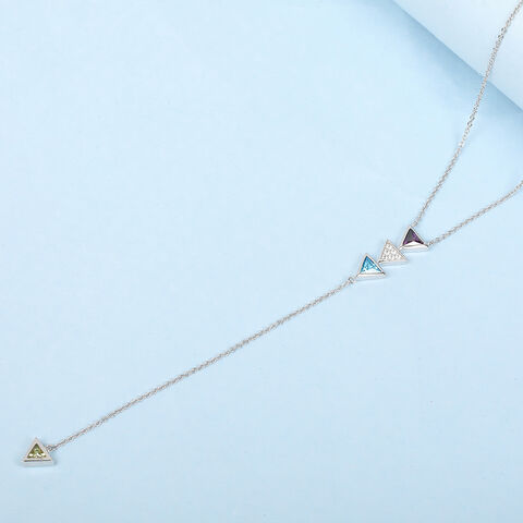 Sleek Pop Silver Necklace