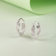 Groovy Twist Silver Earrings,,hi-res view 1