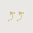 Architectural Arc Diamond Drop Earrings,,hi-res view 5