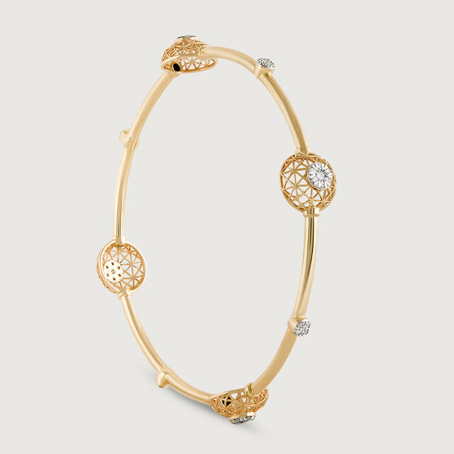 Shimmering Allure Gold & Diamond Bangle,,hi-res image number null