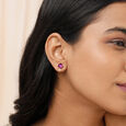 Purple Haze 14KT Amethyst Stud Earrings,,hi-res view 2