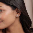 Spectral Glow 14 Kt Gold and Diamond Stud Earrings,,hi-res view 2