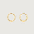 Classic Mini Gold Hoop Earrings,,hi-res view 5