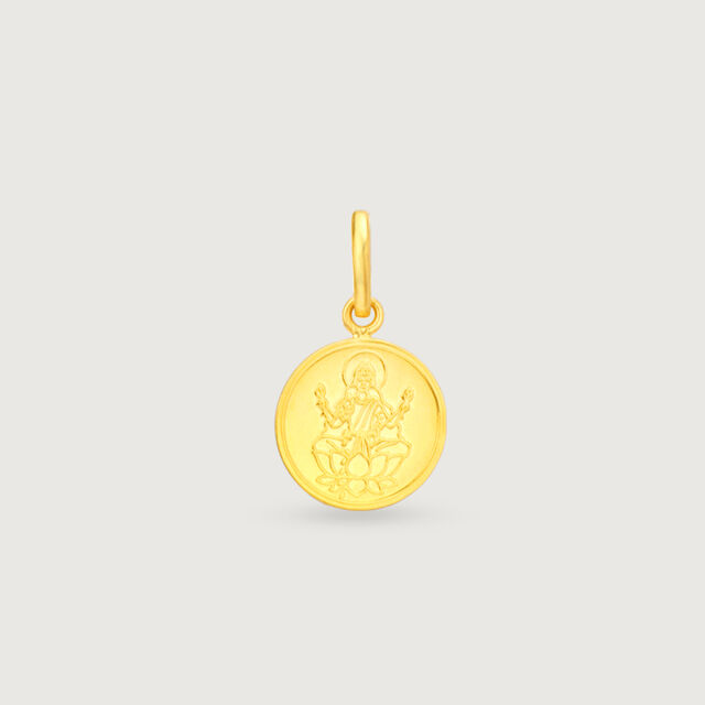 Divine Lakshmi Gold Pendant,,hi-res image number null