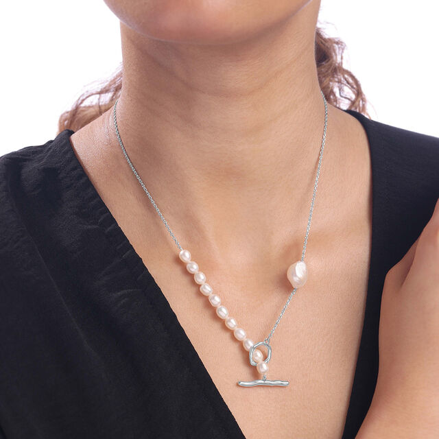 Playful Chic Silver Necklace,,hi-res image number null