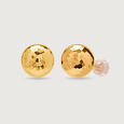 Edgy Sphere 18KT Gold Stud Earrings,,hi-res view 4