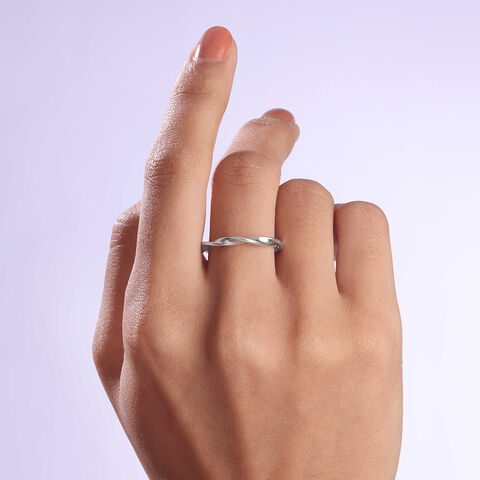 Fluid Twist Silver Ring alternate view 1