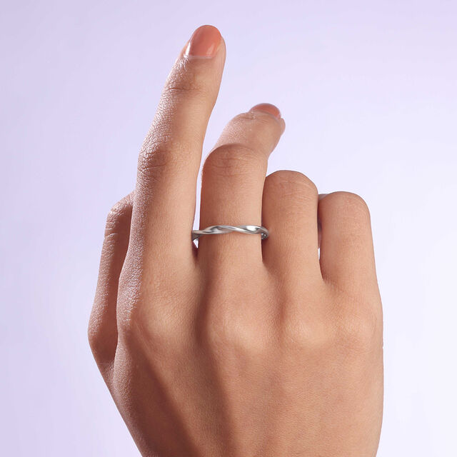 Fluid Twist Silver Ring,,hi-res image number null