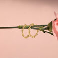Twisted Luxe Gold Hoop Earrings,,hi-res view 1