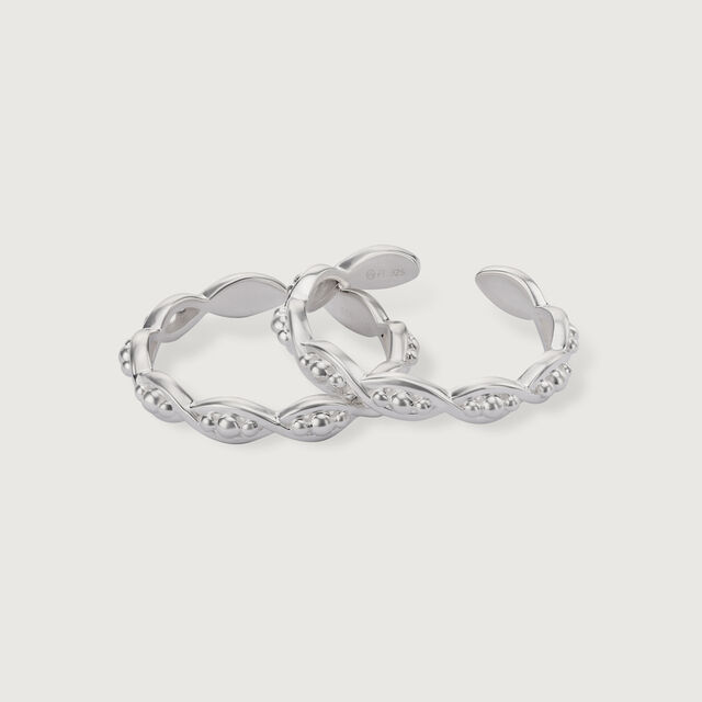 Molecular Chic Silver Toe Ring for Women,,hi-res image number null
