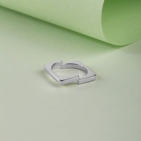 Zesty Bolt Silver Ring