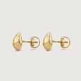 Facet Teardrop Gold Stud Earrings,,hi-res view 4