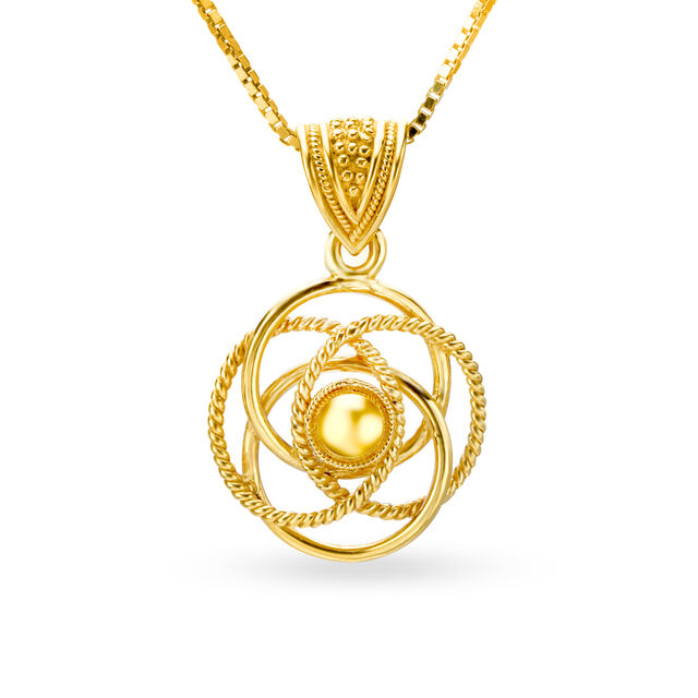Captivating Circlet Design Gold Pendant