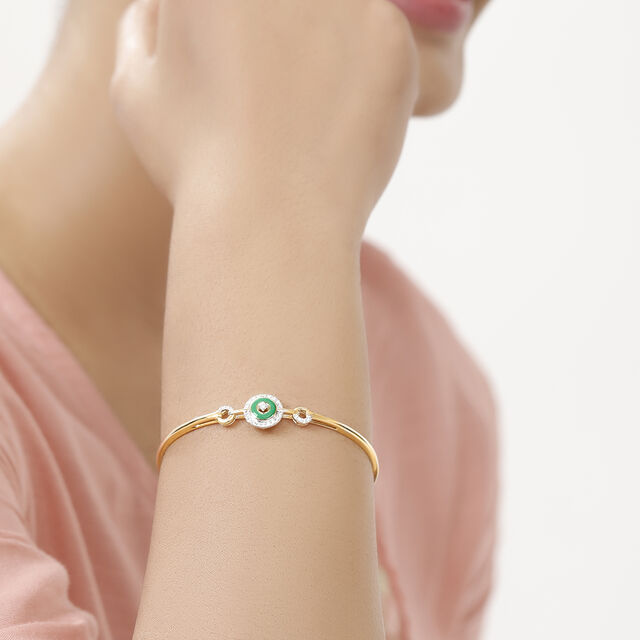 14KT Yellow Gold Diamond Bangle,,hi-res image number null