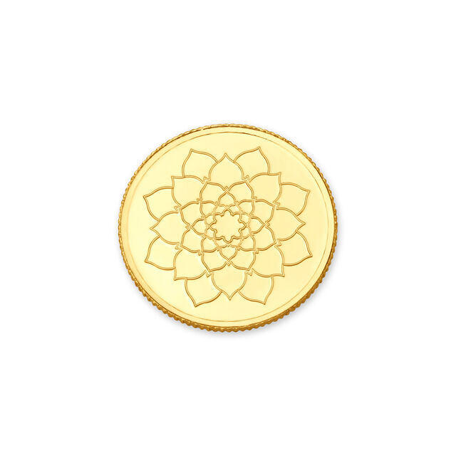 5 Gm 24 Karat Lotus Gold Coin,,hi-res image number null