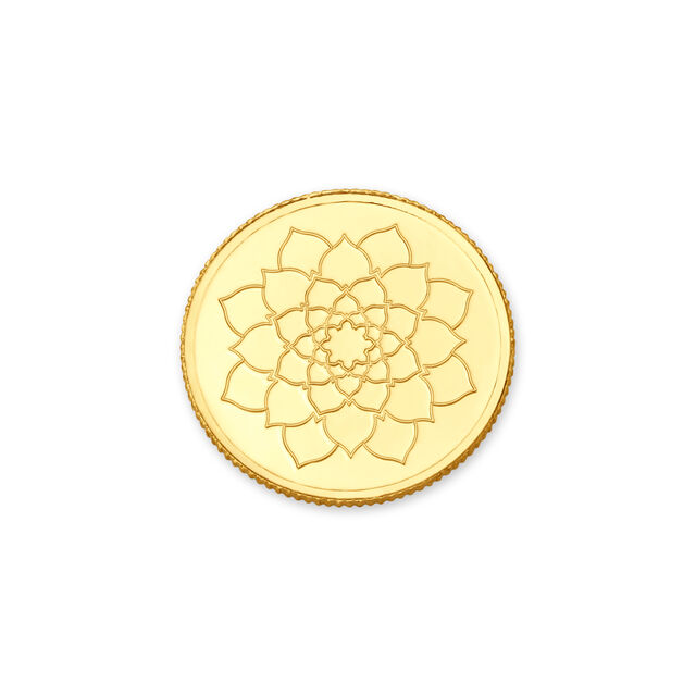 5 Gm 24 Karat Lotus Gold Coin,,hi-res view 2