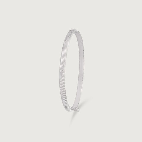 Snatched Spiral Silver Bangle